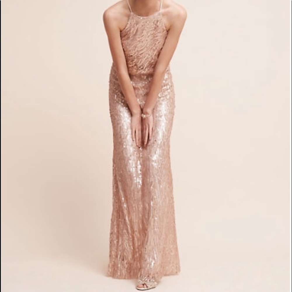 BHLDN Donna Morgan sequined Alana dress